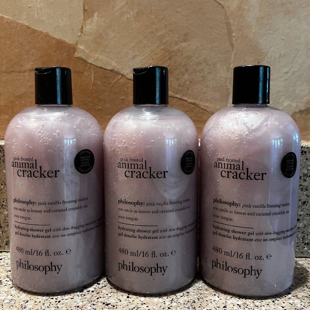 Philosophy 3 Animal Crackers Bath and Shower Gels! NEW!